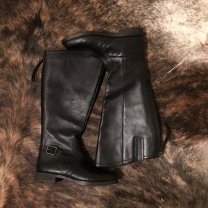 Nice wide calf leather boots